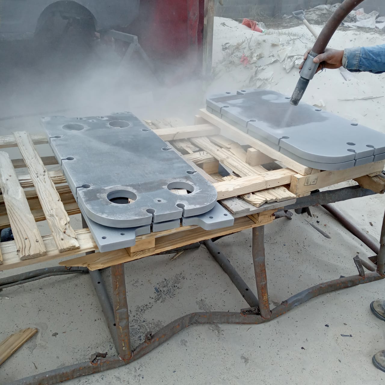 Aplicación de sandblast